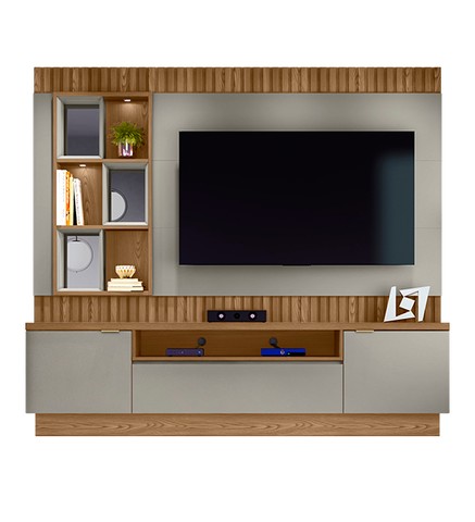 Sala Estante Home Rack Bancada Super Moderna 