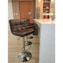 Banqueta Giratória com Encosto Quadrado - Foto 5
