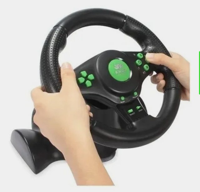 Volante Gamer C/ Pedal Racer Xbox360, Ps3, Ps2, Pc Kp5815a - Foto 5