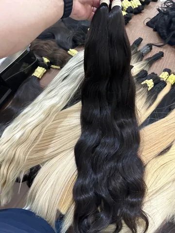 Cabelo Humano indiano 150 gramas 45 centímetros com técnica de