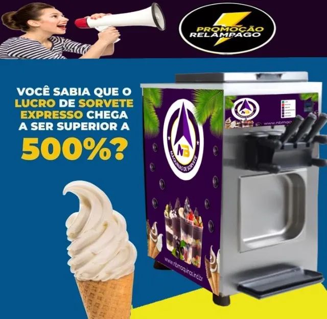 Máquina de sorvete expresso italiano e açai  - Foto 2