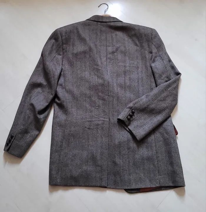 blazer lã cinza elle et lui tam 50 - Foto 2