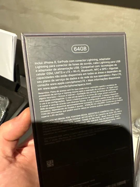 Caixa iPhone 8 64GB vazia  - Foto 2