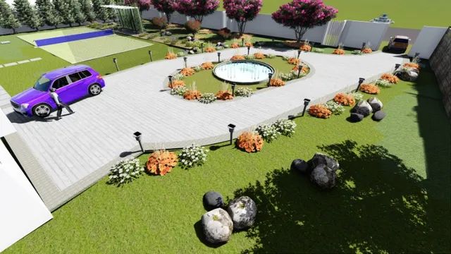 jardins,pergolados,pisos detalhados ,bem projetados,integrando com vegetação externa - Foto 3