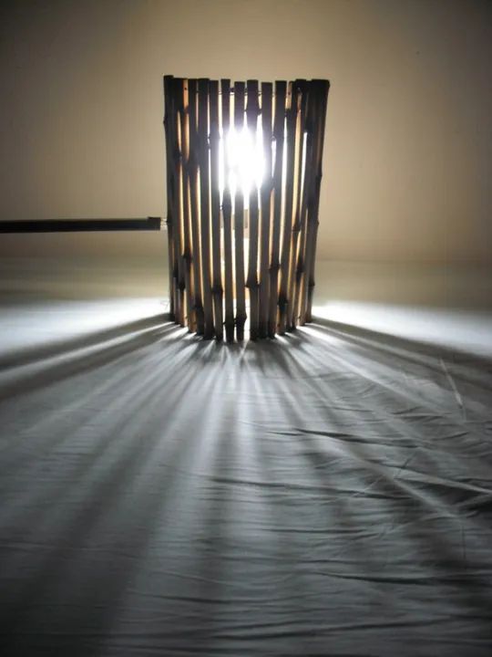 ARANDELA DE BAMBU LUMINÁRIA decoração eco - Foto 4