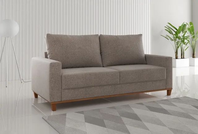 Sofá Living 1,80m Vieiro s65 Tecido Linho SUPER OFERTA
