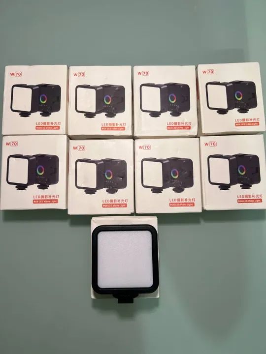 Led Desiontal W70 RGB Luz De Preenchimento De Vídeo LED 1200mAh Lâmpada Fotográfica 3000-9 - Foto 4