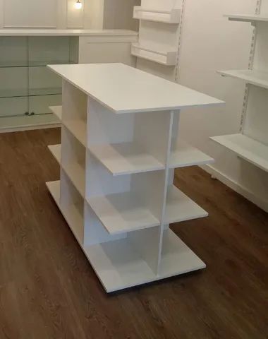 Balcão central de loja estilo ilha gondola branco - Foto 3