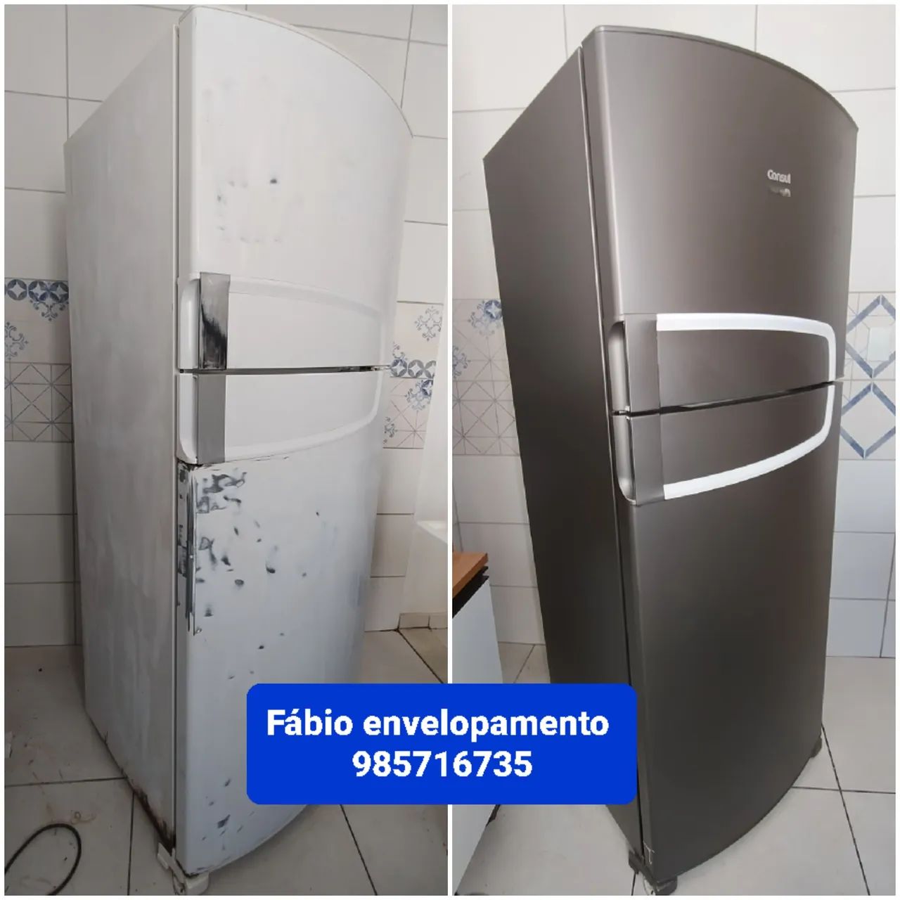 Envelopamento profissional em geladeira 
