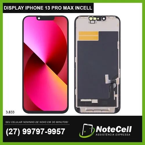 Tela/Display P/ iPhone 13 Pro Max Incell B-A-R-A-T-O MESSMOO - Instalação em 30 min!