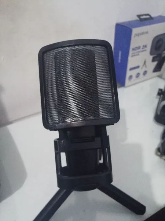 Microfone USB Condensador com Tripé para Streaming e Gravação - Foto 3