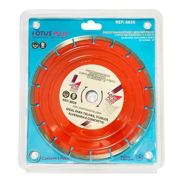 Disco Diamantado Segmentado para Concreto 9 Polegadas 225mm x 22.2mm Lotus 8656 - Foto 2