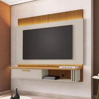 Painel Paris Impressão 3D para TV até 65 Polegadas Off/Nature rf544