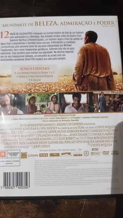 12 anos de escravidão filme dvd  - Foto 2