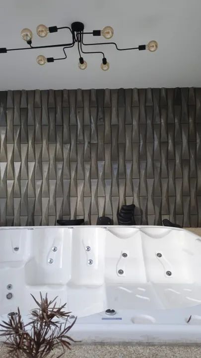 Revestimento cimenticio modelo onix origami 3D - Foto 2