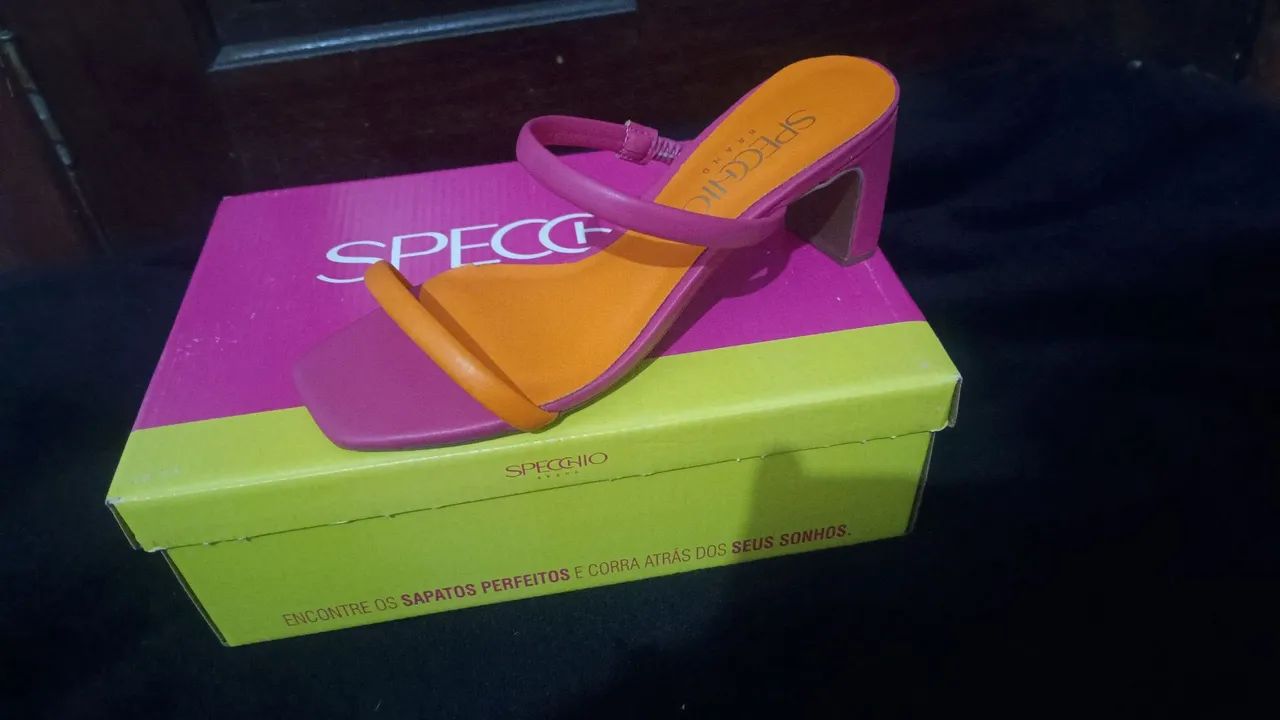 Sandália Salto Specchio Tangerine Cherry  - Foto 3