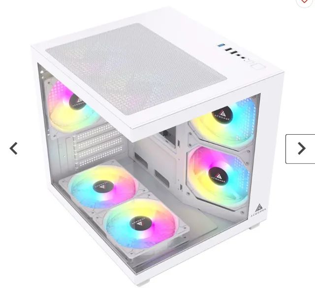 Gabinete gamer novo, lacrado! Aquário, branco, em vidro temperado!
