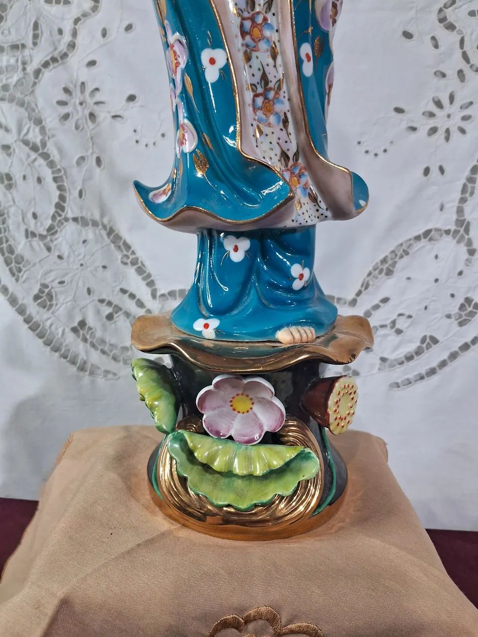Antiga gueixa, porcelana oriental  - Foto 3