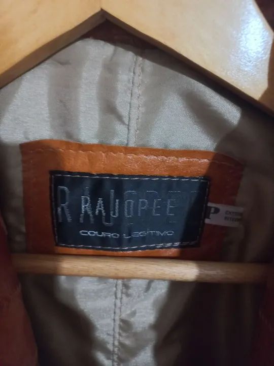 Jaqueta de Couro Caramelo - P - Foto 4