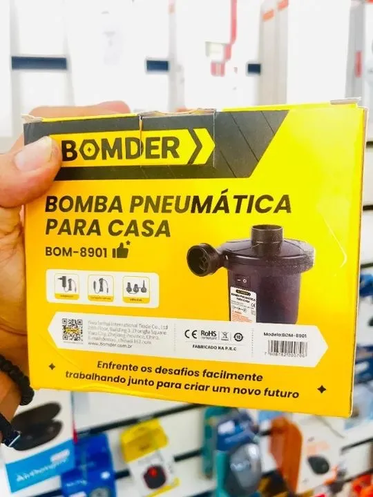 Bomba de Ar Elétrica Encher Colchão Boia Piscina Bomba Pneumática Inflador Com Bicos Bivol
