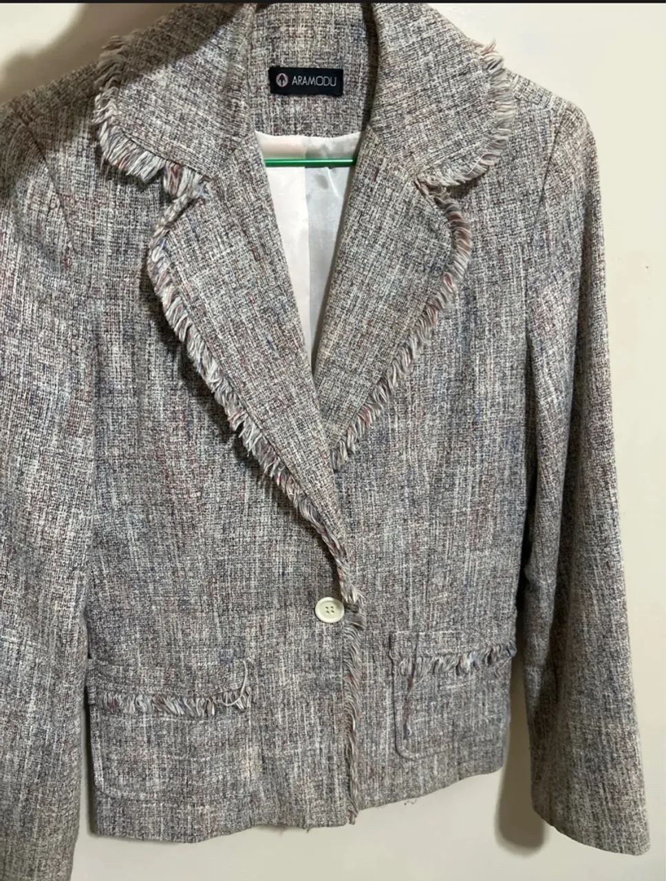 Blazer Aramodu Tweed com Franjas - Foto 2