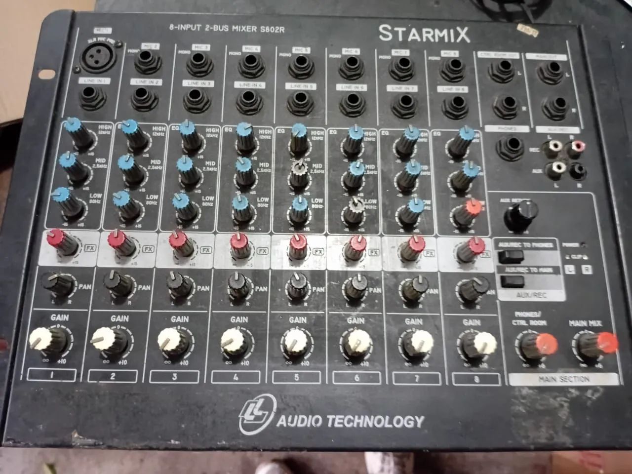 Mixer de áudio 8 canais StarMix S802R