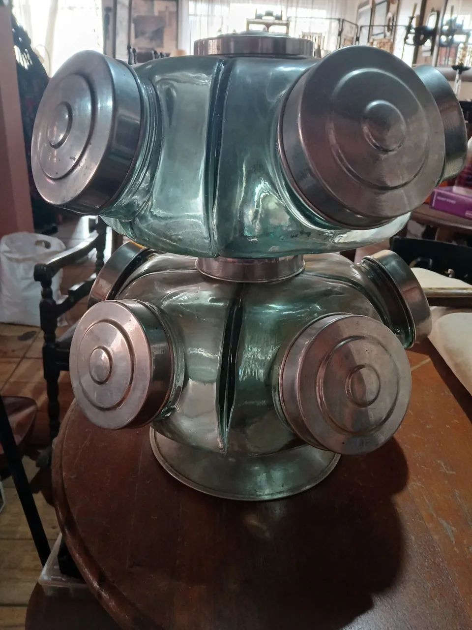 BALEIRO DE 2 ANDARES giratório de vidro - Foto 5