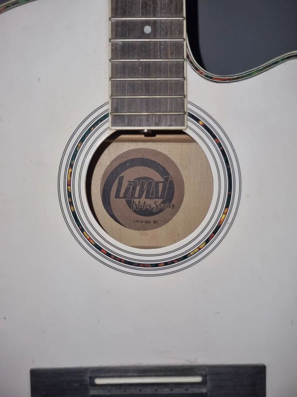 Violão Land elétrico de nylon branco + capa - Foto 2