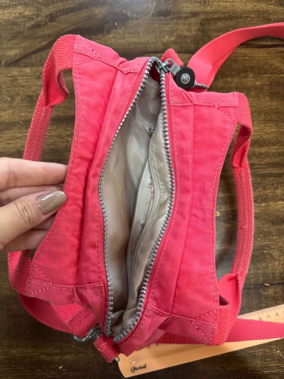 Bolsa Kipling Rosa - Foto 4