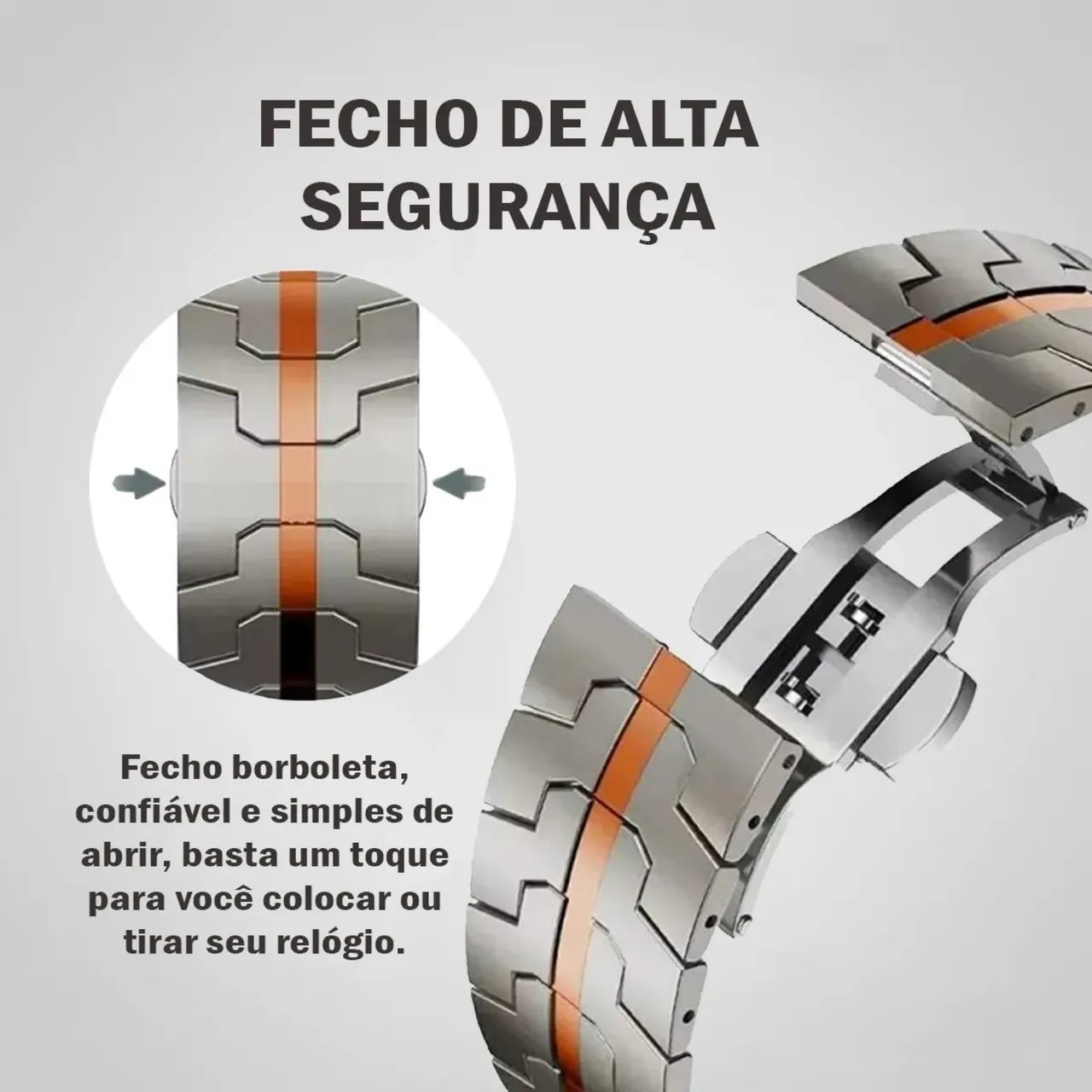Pulseira em aço inoxidável para Apple Watch - Foto 4