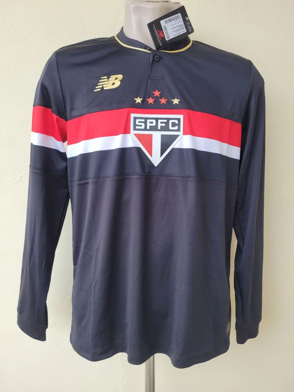 Camisa São Paulo Tam. M Original Terceira Third Manga Longa Preta Mundial New Balance Ceni