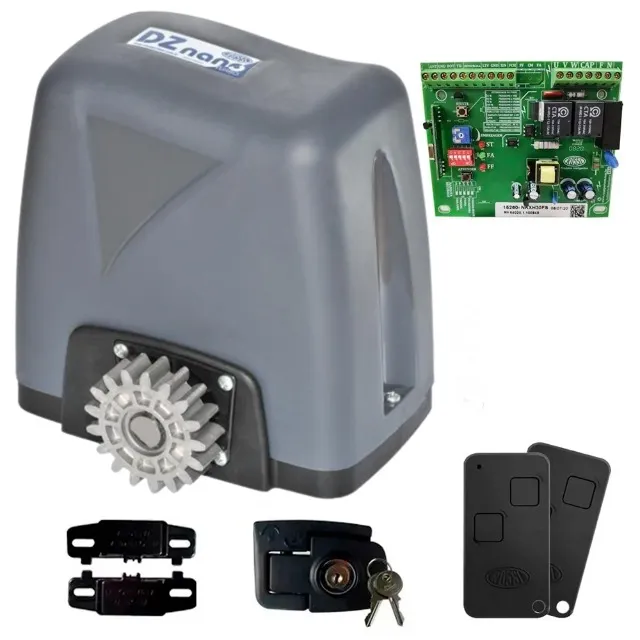 Kit Motor de Portão Eletrônico Rossi DZ Nano Turbo 600Kg Automatizador Automático