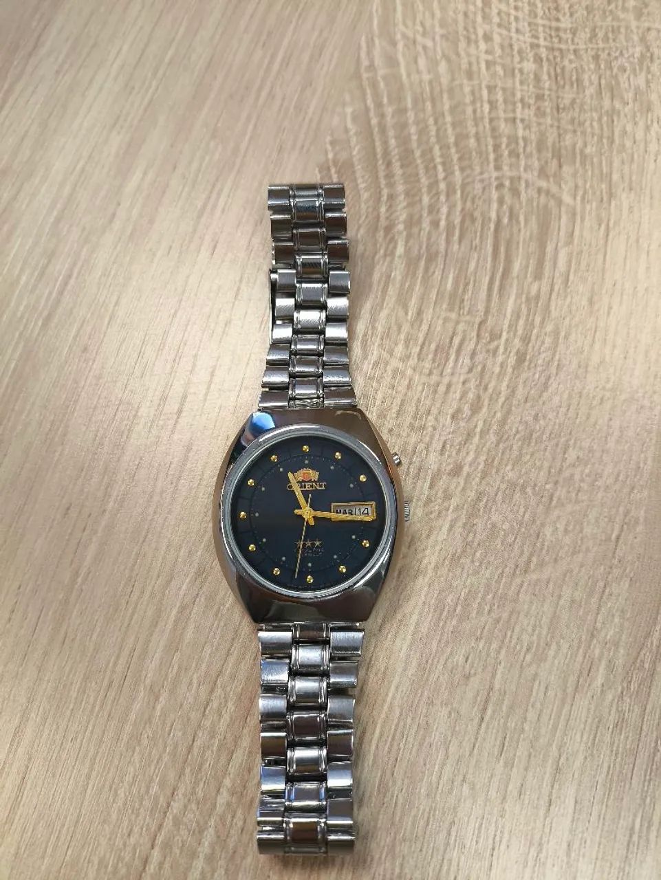 Relógio Orient Automático Masculino fundo azul  - Foto 3