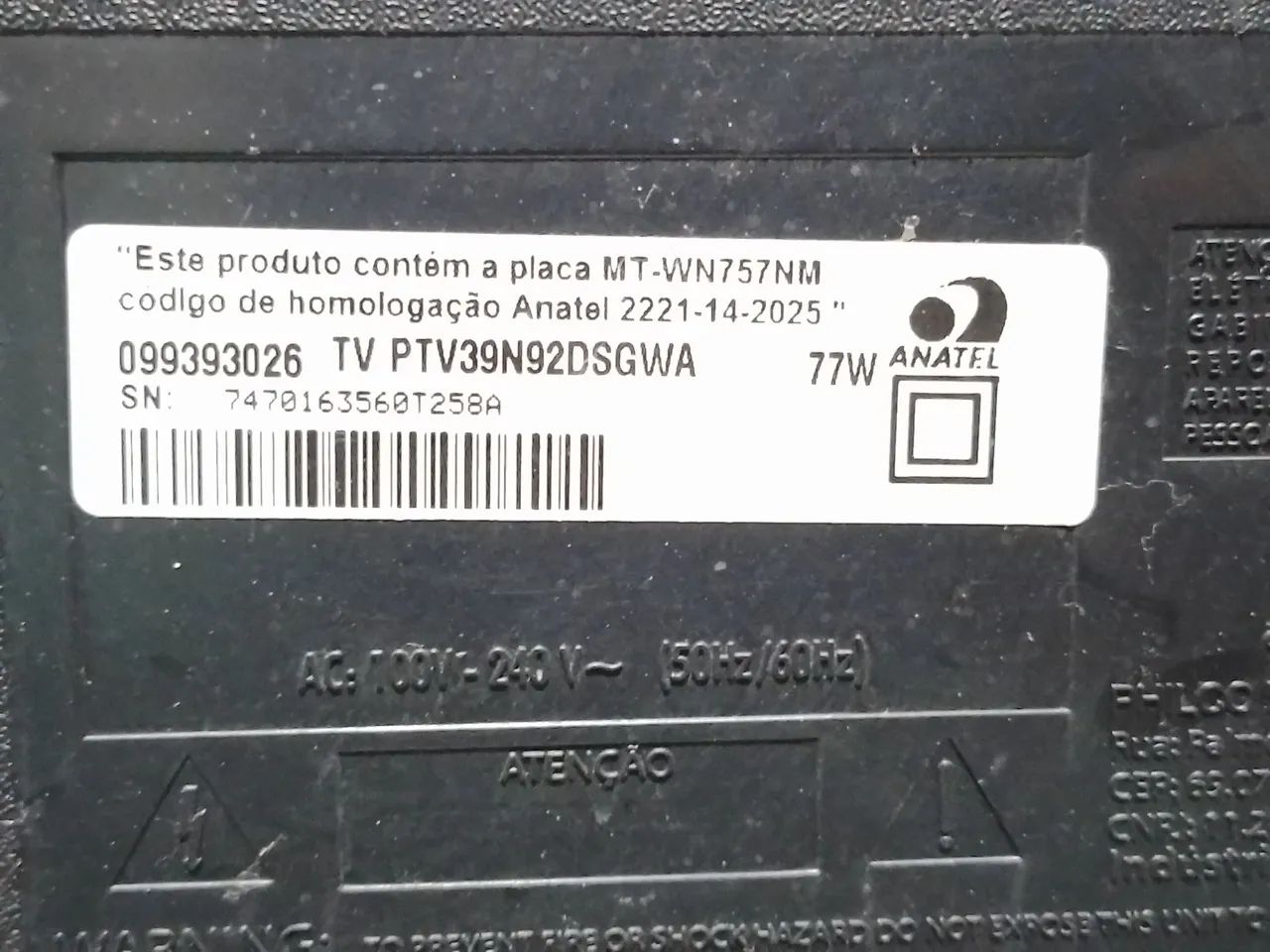 Subconjunto Gabinete carcaça ORIGINAL TV PHILCO 39" PTV39N92 PH39N91 Marcelo - Foto 5