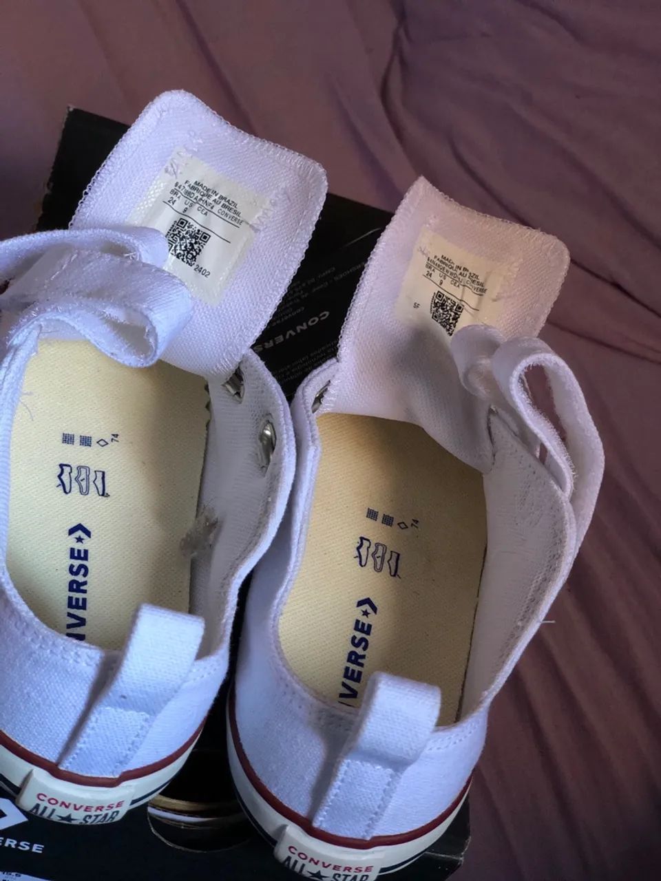 Converse Infantil Branco com Velcro - Foto 3