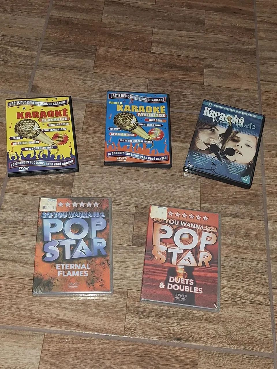 Lote de DVDs Karaokê e Pop Star
