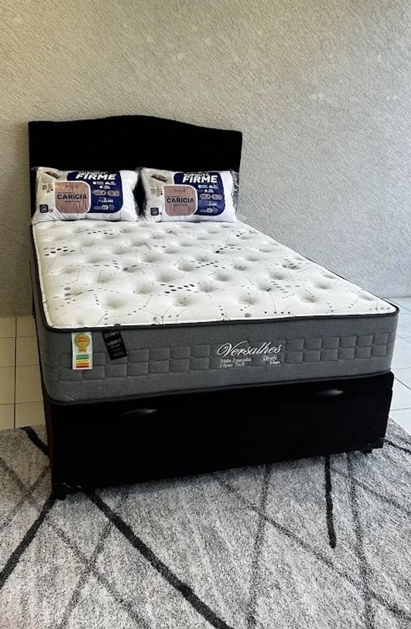 Colchão Casal Molas Ensacadas + Bau Reforçado
