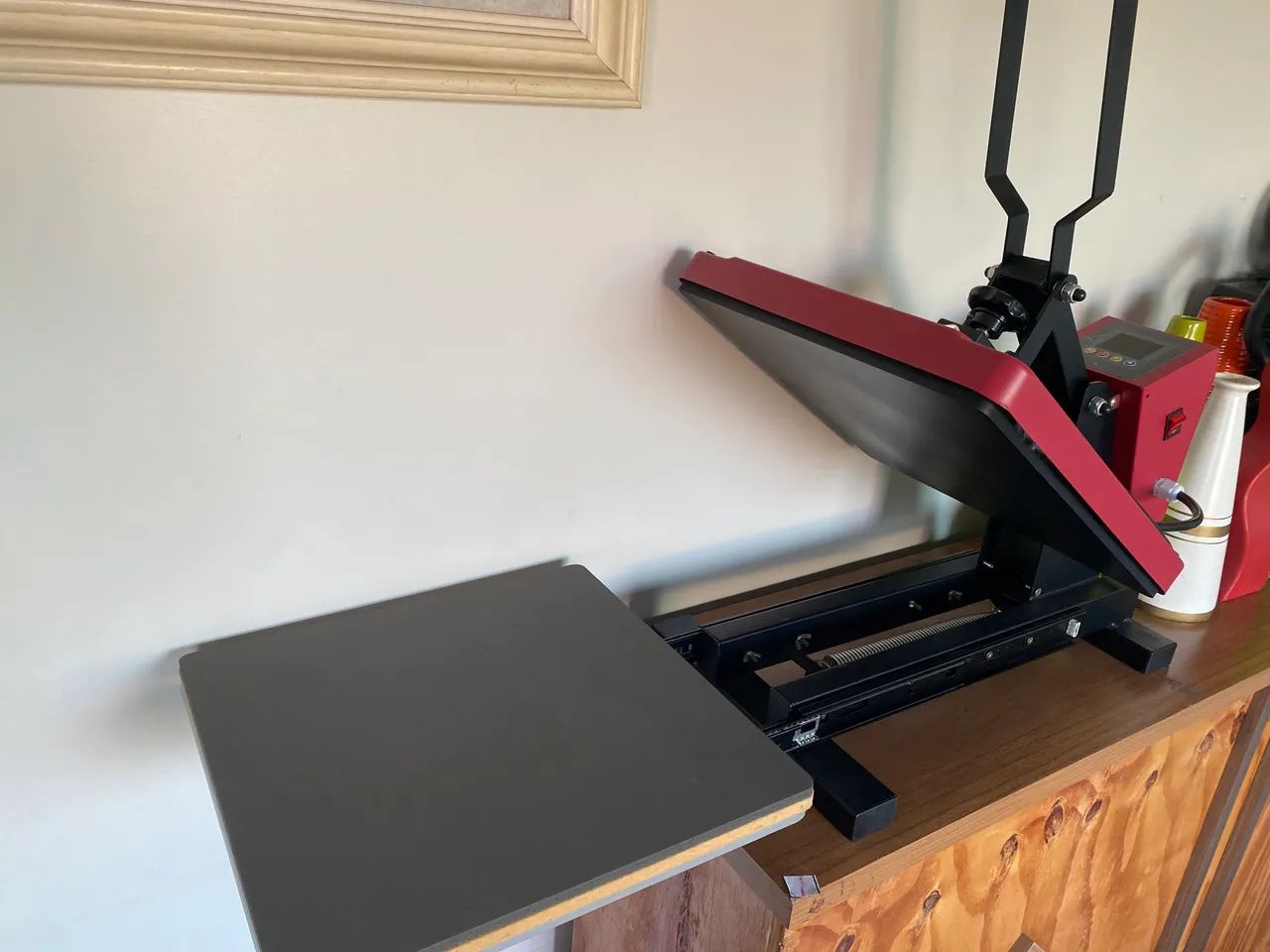 Prensa 38x38 com gaveta para sublimação 