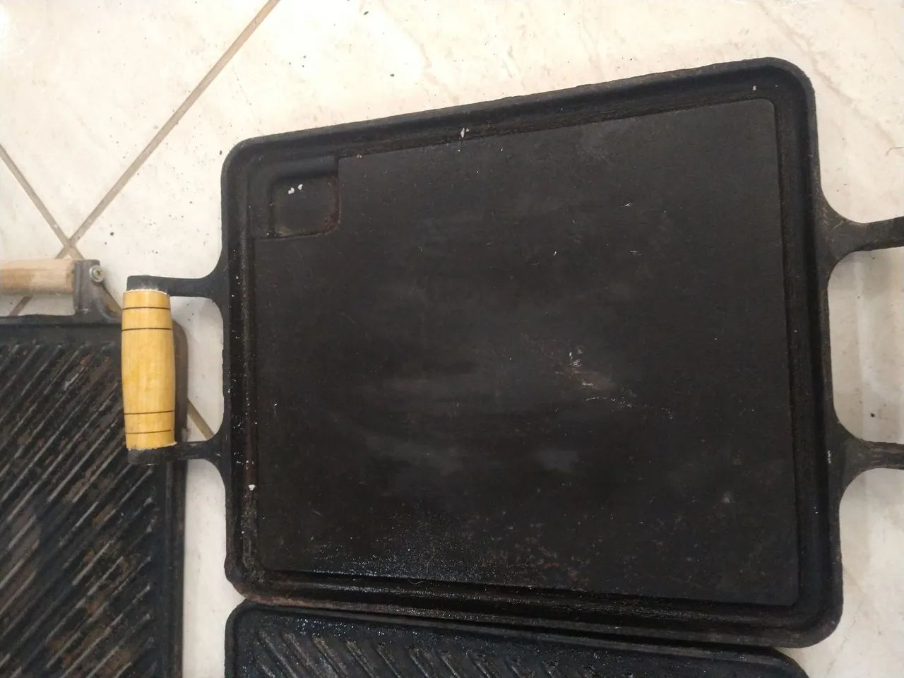 Chapas de ferro fundido para grelhar 03 Pecas por RS 139,00 - Foto 4