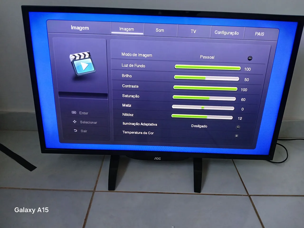 TV AOC 24 polegadas - Imagem personalizada