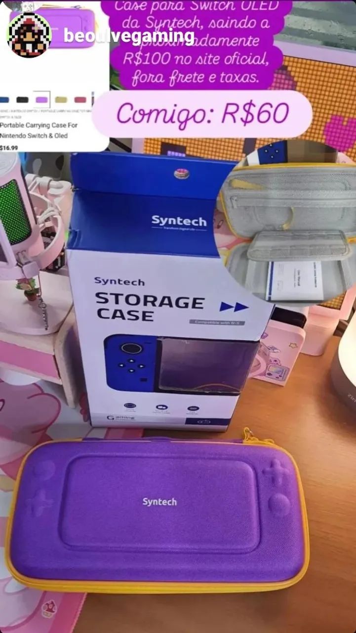 Case Syntech para Nintendo Switch OLED - R$60