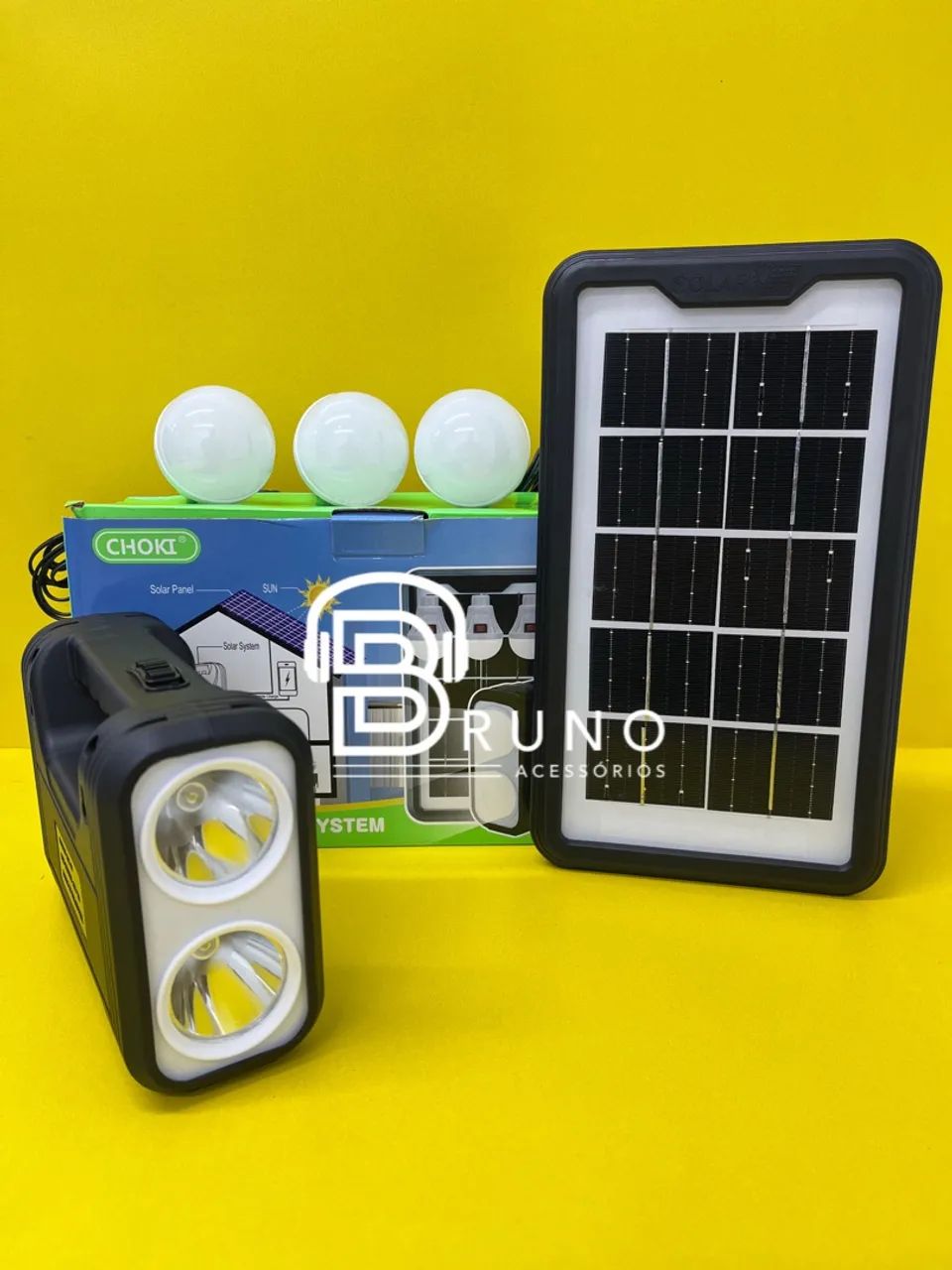 Kit Solar com Lâmpadas LED para Iluminação de Área Externa - Foto 3
