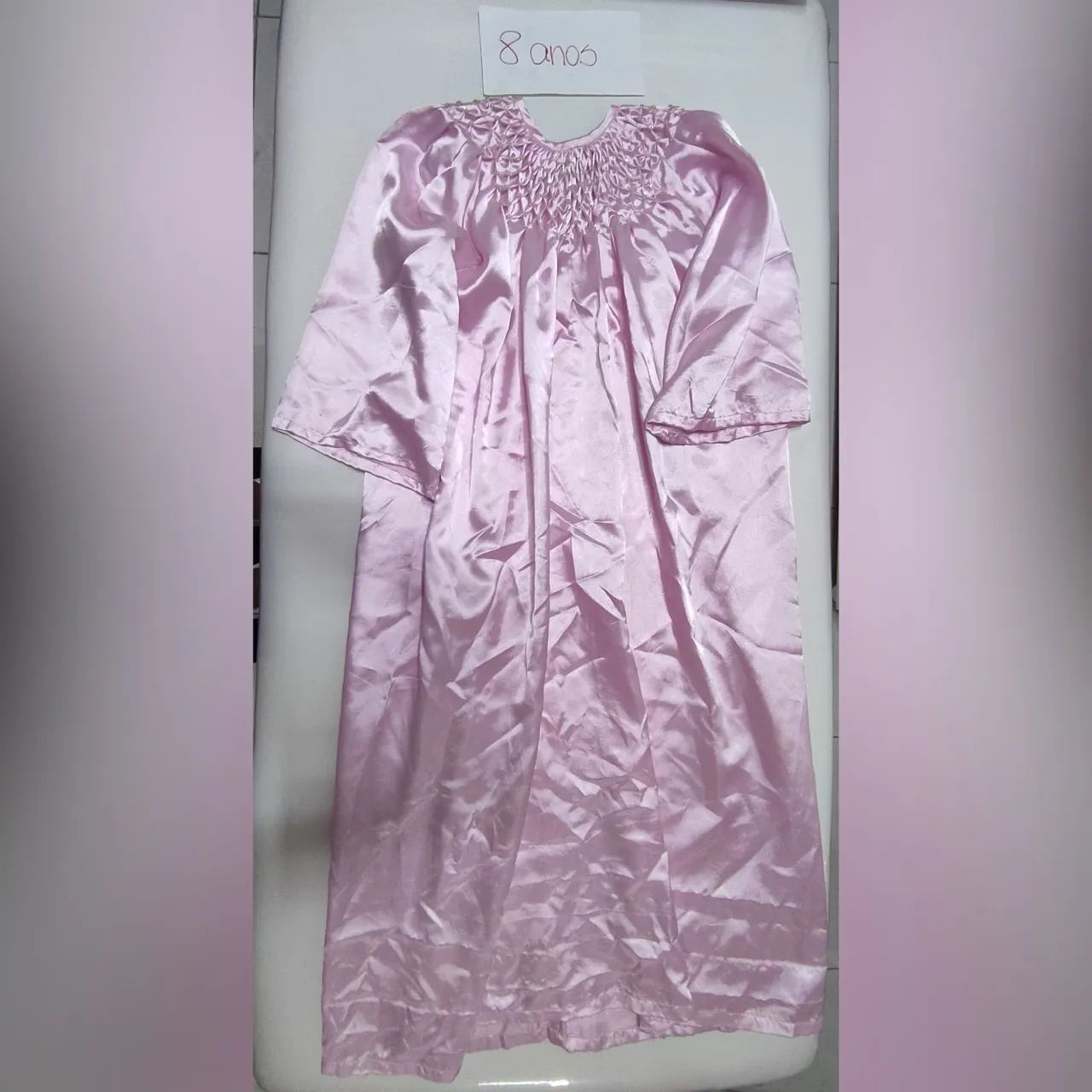 Coroação rosa claro infantil 8 anos