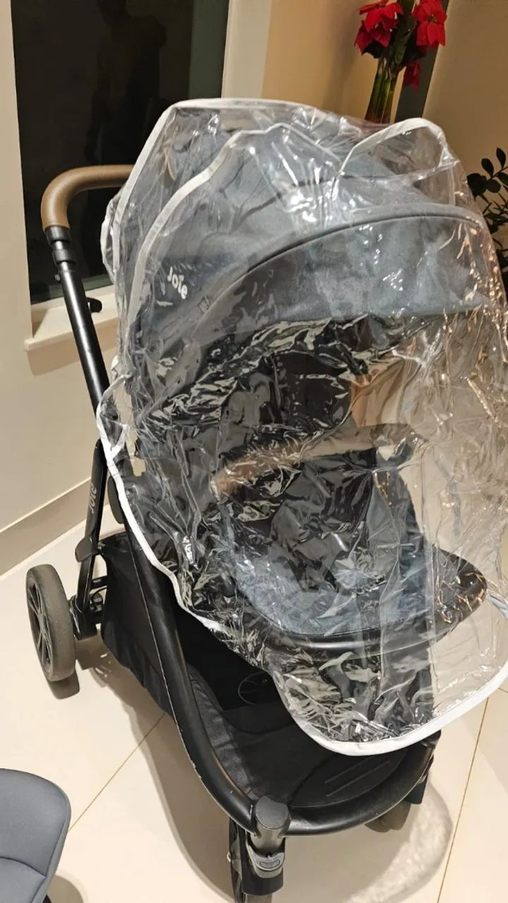 Carrinho de Bebê Versatrax Chumbo Moonlight + Bebê Conforto + Moisés + Base Isofix - Joie - Foto 3
