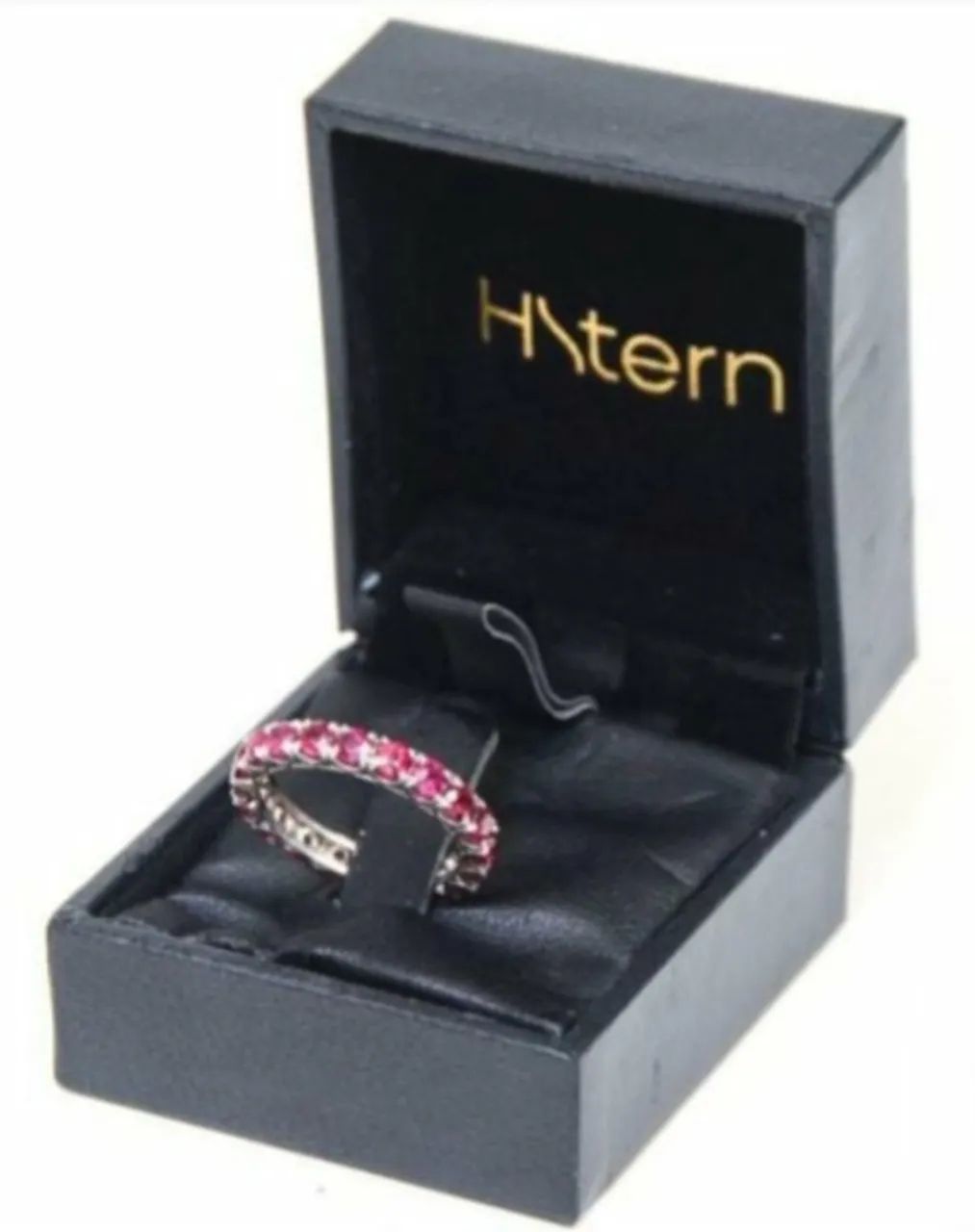 ALIANÇA INTEIRA DE RUBIS (2,00CT), EM OURO BRANCO 18K 750, NOVA, MARCA HSTERN. - Foto 5