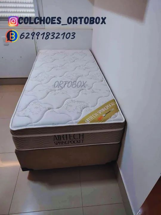 Base e Colchão Solteiro airtech da ortobom - Foto 2
