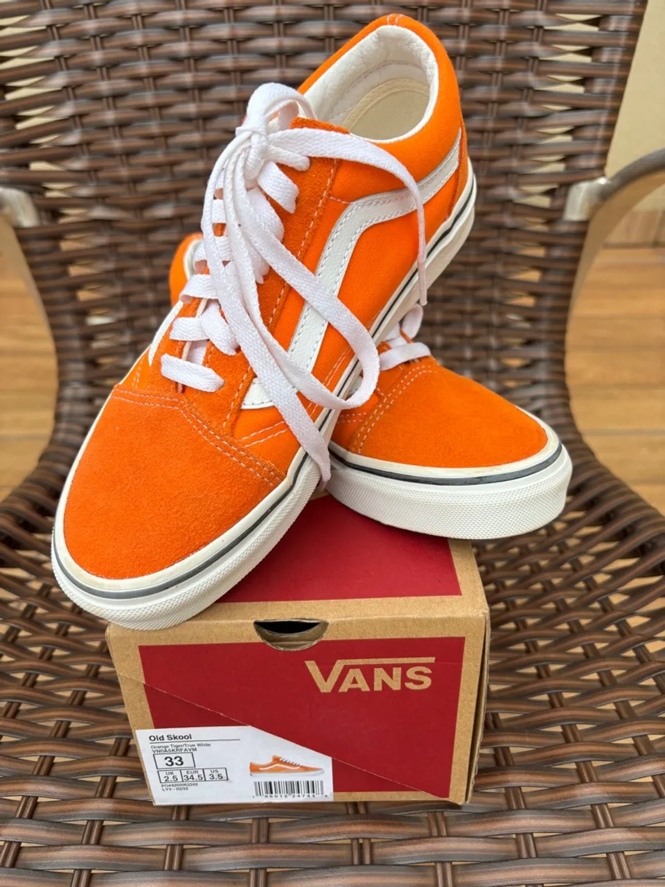 Tênis Vans Old Skool Laranja - Semi Novo, Tamanho 33