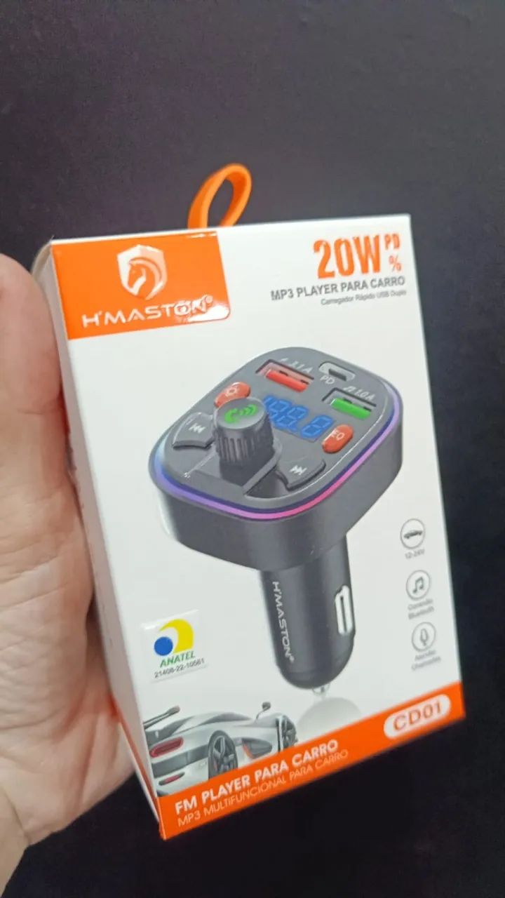 Carregador E Transmissor Veicular Bluetooth Tipo C Usb Turbo Automotivo Loja Coimbra