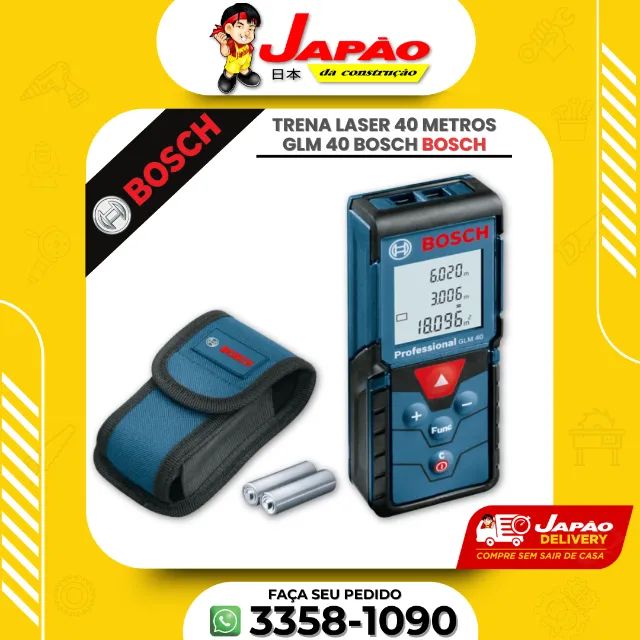 Trena Medidor de Distância Digital 40 Metros Bosch GLM40 Profissional