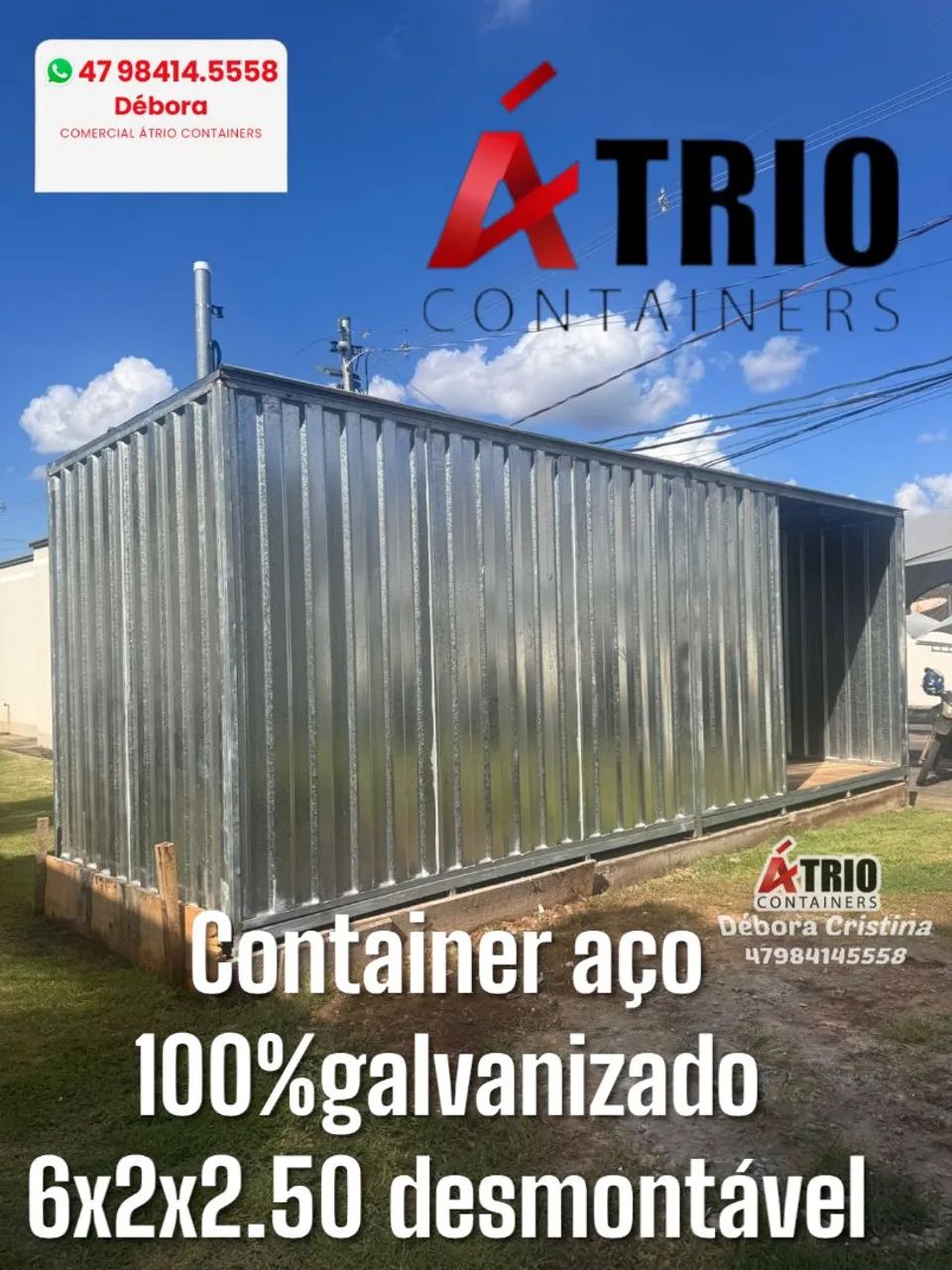 Container 100% aço galvanizado totalmente desmontável  - Foto 4